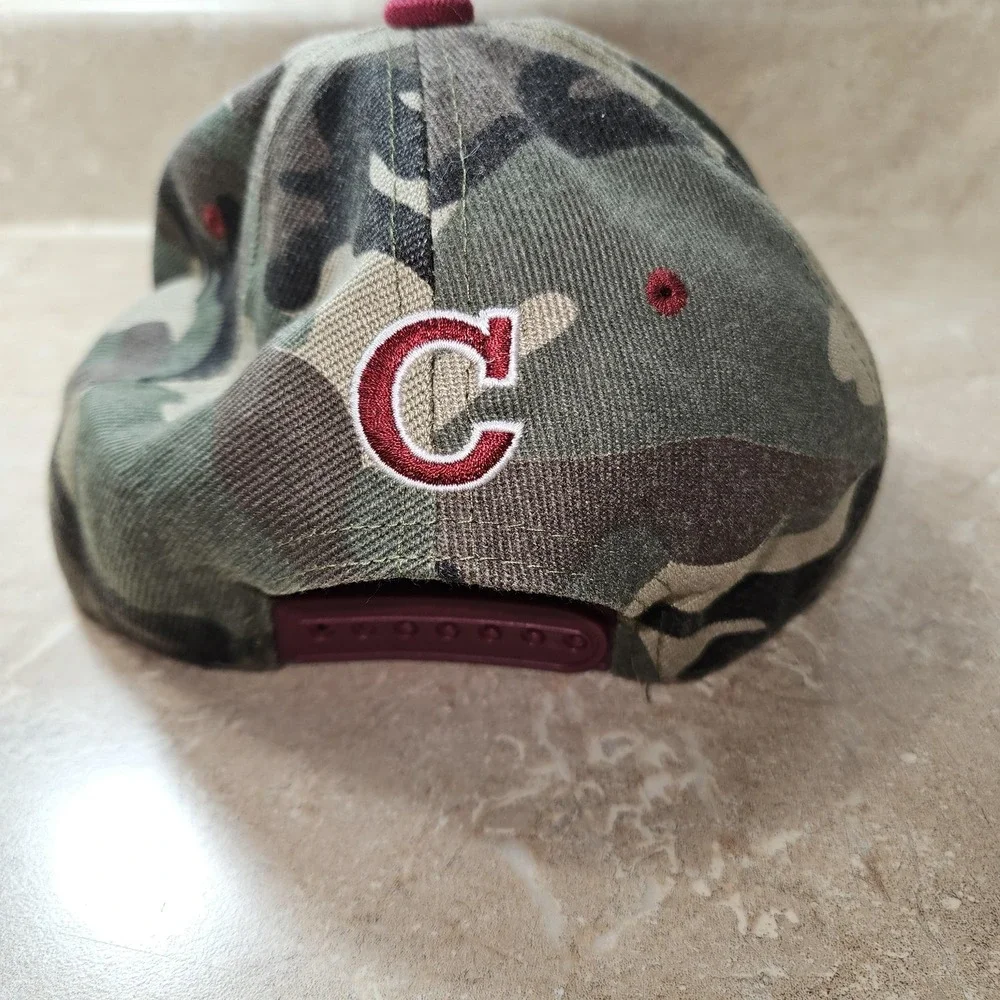 Cleveland Hat Cap Snap Back Mens Camo Red Baseball Flat Bill‎ Streetwear